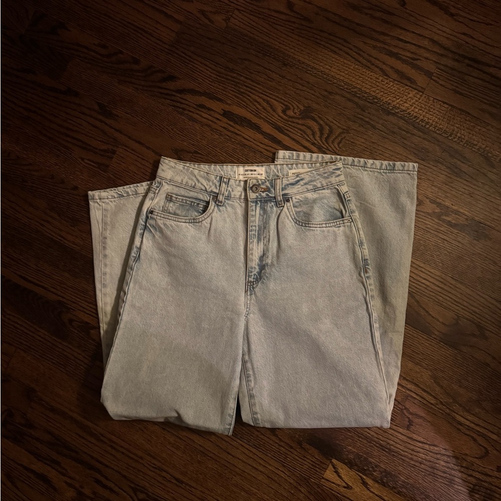Cotton On high waisted acid wash jeans wide leg